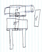 Sketch of Tennis Ball Launcher
